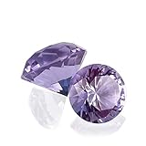 ダイヤモンド型の50mm k9 ガラスクリスタル ガラス文鎮 装飾ガラス 家の装飾 ガラスの置物 風水運アイテム ガラス細工 No.8 - Purple
