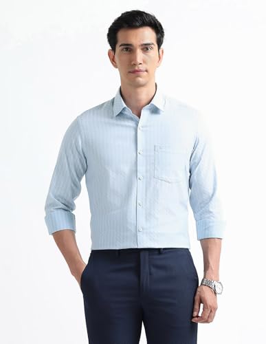 Image of Arrow Checked Slim Fit Mens Formal Shirt - Cotton, Breathable & Comfortable, Full Sleeves Shirts for Men