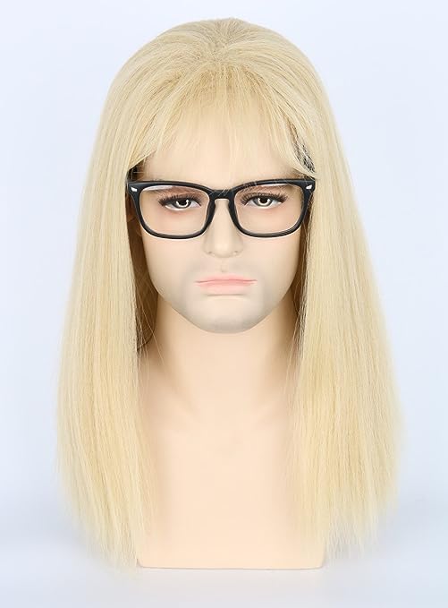 Topcosplay Men 80s Mullet Wig Blonde Long Straight Halloween Party Costume Man Wigs - Image 2