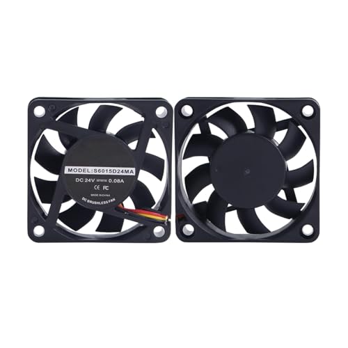 BCZAMD for K1 Max 3D Drucker Zubehör 2Pcs Original Mainboard 6015 Fan Replacement: Hochgeschwindigkeits-Hydrauliklager Kühlung Wärmeableitung Raditor for Creallty K1 Controller