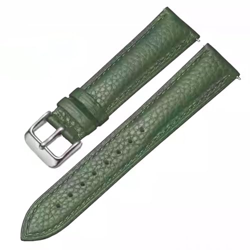 Image of Genuine Leather Watch Band Hand-Stitched Texture Padded Italian Leather Strap Quick Release 12mm 13mm 14mm 15mm 16mm 17mm 18mm 19mm 20mm 21mm 22mm 23mm 24mm Replacement Band for Women Men