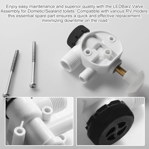 Image of 385314349 RV Toilet Water Valve Assembly for Dometic Sealand EcoVac Vacuflush, Rv Toilet Valve Replacement, Does Not Fit for Dometic 300 301 310 320