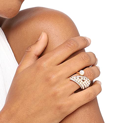 Image of SOHI Cocktail Ring for Women & Girls, Chunky Ring, Finger Ring, adjustable ring, Ladies Ring, Gold Plated Ring, aesthetic jewellery, hand ring for women
