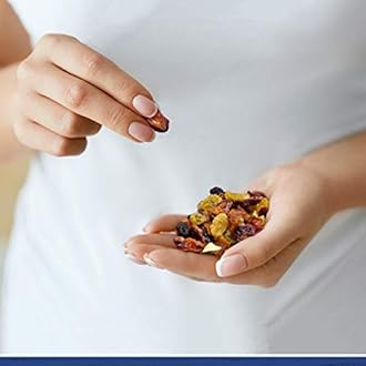 Traina Home Grown All American Sun Dried Fruit Blend - Diced Peaches, Cranberries, Blueberries, Apples, Golden Raisins, Non GMO, Gluten Free, Packed in Resealable Pouch (2 lbs)