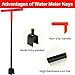 Manalete 17 Inch Water Meter Key with 4-Way Utility Key - Heavy-Duty Water Shut Off Tool for Curb Main, Underground Stop/Waste, Enforced Rebar Steel, T-Handle & U-Head