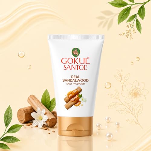 Image of Gokul Santol Sandalwood Facewash - Purifying and Nourishing Cleanser for All Skin Types 30gms pack of 3