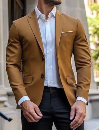 Men's Suit Blazer Lightweight Two Botton Sport Coat Blazer Solid Casual Slim fit Jackets for Men2