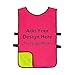 TopTie Custom Reversible Soccer Pinnies Sports Practice Jersey Basketball Vest for Adult and Youth-Lime/Hot Pink-L