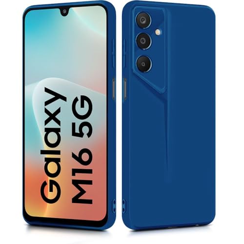 Image of WOW IMAGINE Slim Back Cover for Samsung Galaxy M16 5G | Galaxy F16 5G | Blade Series Ultra Thin Case with Lightweight Design | Camera Protection | Soft Matte Silicone Flexible Mobile Case - Blue