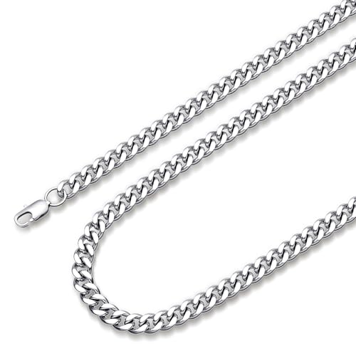 Image of Jstyle 3.5mm Stainless Steel Cuban Link Chain Necklace for Men Women