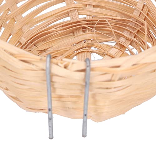 Restokki 4 peças, ninho de pássaro, feito à mão, tecelagem, reprodução, descanso, casa de pássaros c