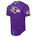 Pro Standard Men's Lamar Jackson Purple Baltimore Ravens Mesh Button-Up Baseball Jersey, Large