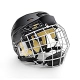Ice Hockey Helmet Breathable Hockey Helmet with Cage for...
