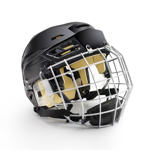 Ice Hockey Helmet Breathable Hockey Helmet with Cage for Youth Adult (Black, X-Large) by Hoklmty - Used condition - US$50.97