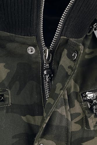 Rock Rebel by EMP Damen Camouflage Winterjacke mit Nieten XL