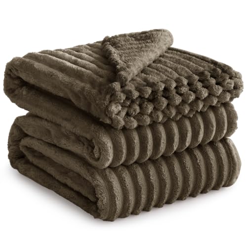 RUIKASI Kuscheldecke 220x240 Flauschig Decke Braun - XXL Wolldecke Sofadecke für Couch & Bett, Wohn- & Kuscheldecken… – Ansicht 1