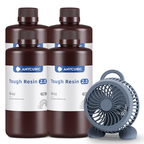 ANYCUBIC Tough Resin 2.0 3D Printer Resin, Grey 4kg