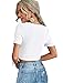 Women's Deep V Neck Shirts Wrap Cross Slim Fit Unique Cute Summer Tops Tie Up White M