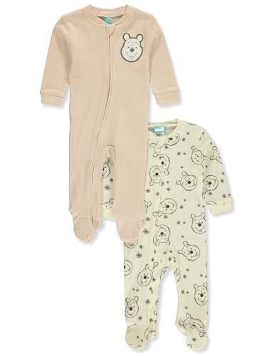 Disney Winnie The Pooh Baby Girls' 2-Pack Coveralls - Pink, 0-3 Months