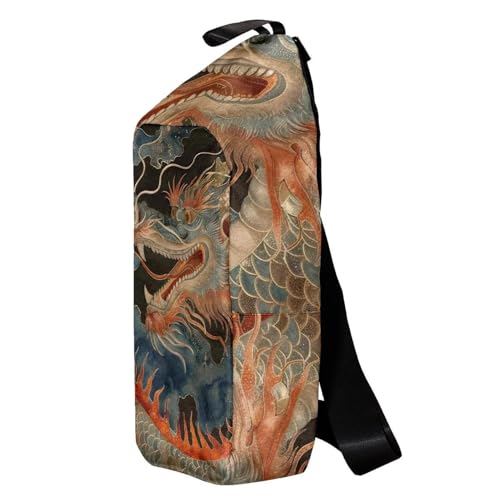 Bolsa cruzada de dragón chino multicolor compacta para evitar cargas pesadas 3
