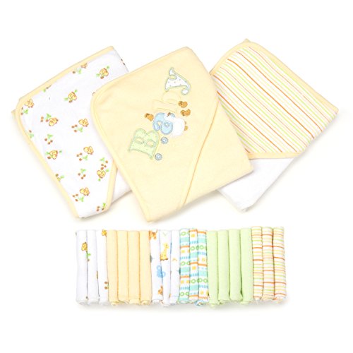 Image of Spasilk 23-Piece Essential Baby Bath Gift Set, Yellow