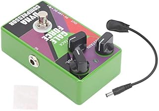 Compressor Guitar Pedal, Compression Effect Compressor Pedal True Bypass Single Block Unit with DC 9V Battery Cable for Electric Guitar for Bass True Bypass