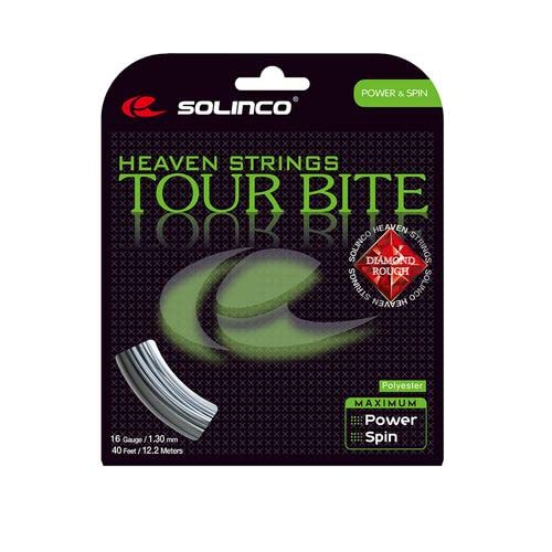 Solinco Tour Bite Diamond Rough Tennis String Set-17G-Silver #TOP2