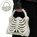3D Printed Skull Bone Bag, Skull Handbag, Bone Bag Halloween Decor, Fashionable Gothic Halloween Skull Shoulder Bag(Large)