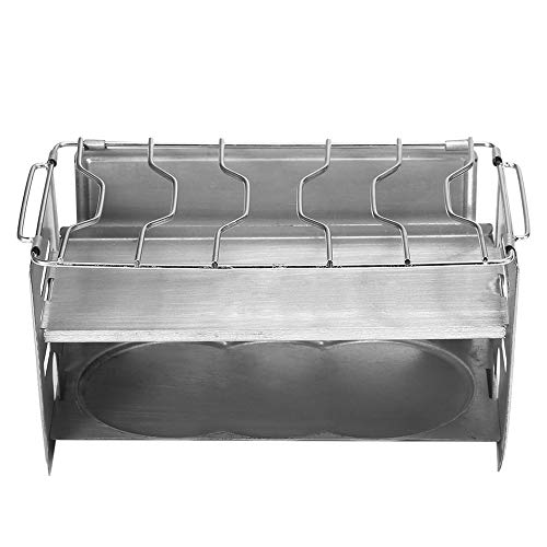 Fogão Externo, Romacci Fogão portátil dobrável de aço inoxidável para mochila ao ar livre Fogão de a