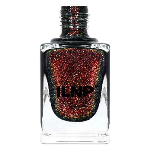 Image of ILNP Underground - Deep Black Holographic Shimmer Jelly Nail Polish
