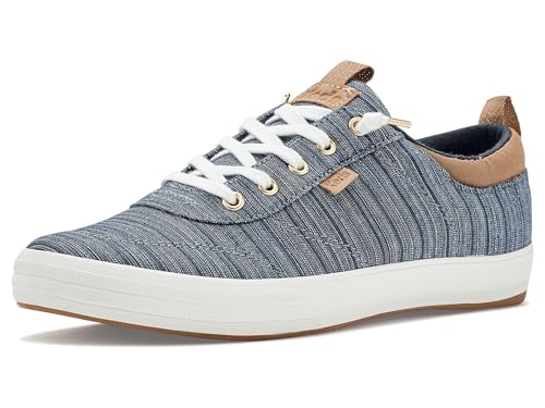 Keds Center III baskets toile bleu rayé femme sans lacets 7.5