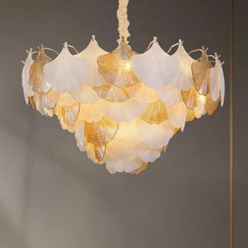 Image of 600 mm Chandelier for Living Room Modern | 3 Color Smart Jhoomer for Hall Ceiling | Remote, Alexa, Google Control | Jhumar Lighting for Home | Dining Lights Hanging Modern Crystal