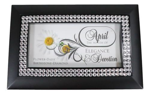 Birth Month Flower Bejeweled Music Box