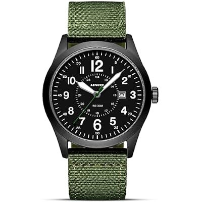 LN LENQIN Orologio Uomo Militare Analogico Quarzo Impermeabile