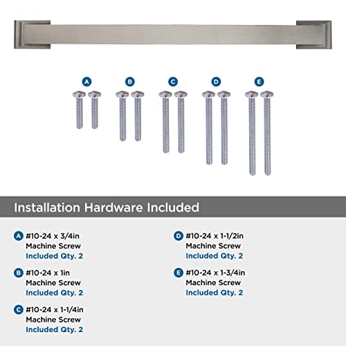 Image of Amerock | Appliance Pull | Satin Nickel | 12 inch (305 mm) Center to Center | Candler | 1 Pack | Drawer Pull | Drawer Handle | Cabinet Hardware