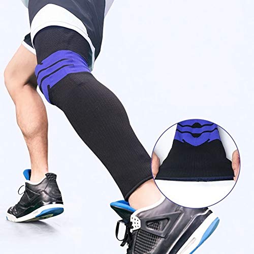 1 Pair Silicone Spring Support Knee Pad Basketball Meniscus Patella Protector Compression Leg Sleeve Sports Football Cycling