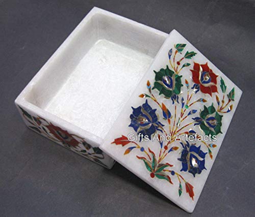 Boîte à bijoux en marbre compacte anti-poussière pour table - 2