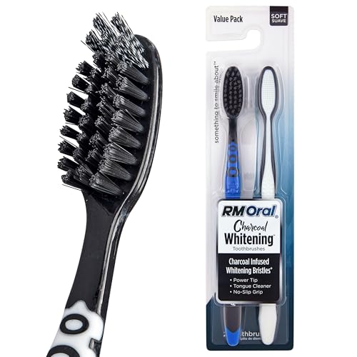 RM Oral Charcoal Whitening Firm Toothbrush - 2 Count