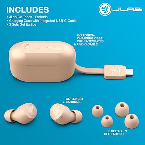 Image of JLab Go Air Pop+ Tones True Wireless Earbuds, in Ear Headphones, Bluetooth Earphones, 35H Playtime Ear Buds, Bluetooth Earbuds with Microphone, USB-C Charging Case, Dual Connect, EQ3 Sound, (474 C)