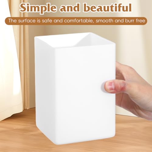 Image of PRETYZOOM Frosted Glass Light Shade 3.93 inch inchx3.93 inch inchx5.9 inch inch - Square Cylinder Lamp Cover Soft-Glare Replacement for Pendant, Wall & Table Lamps, Bedroom, Kitchen, Living Room