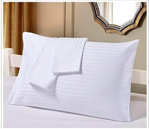 Travel Pillowcase 12x16 500 Thread Count Egyptian Cotton Set of 2 Toddler Pillowcase Zipper Closer 100% Egyptian Cotton (Toddler Travel 12x16 Zipper, White Stripe)