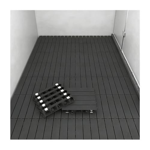 6 Pcs Bathroom Raised Floor Mat, Quick Drain Shower-Mat, Interlocking