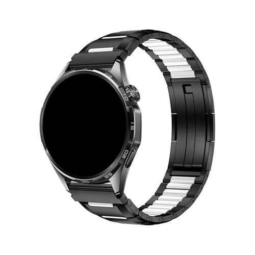 [PLYYQZM] 22mm�X�e�����X�| + ���o�[�o���h,�ɍ��� Hua wei Watch 5 GT6 GT5 Pro GT4 46mm Ultimate 2 �����u���X���b�g�ɓK�p(6# black white,22mm)