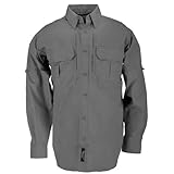 5.11 Men's Cotton Multi-Purpose Tactical Long Sleeve Shirt, Style 72157, Grey, Medium