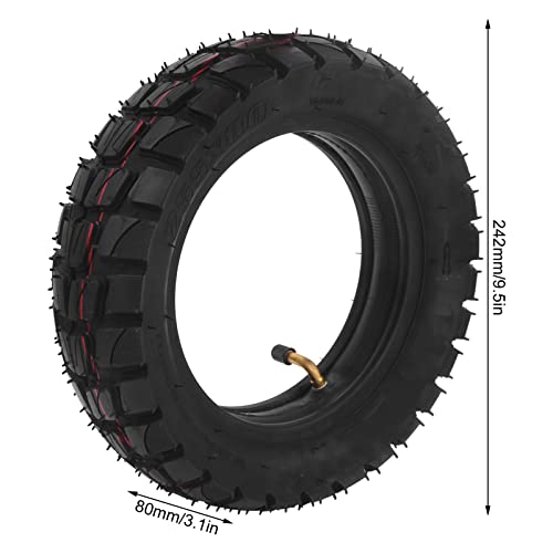 Pneu de Scooter Elétrico de 10 Polegadas Com Tubo de Inflação de Alto Desempenho, Material de Borrac