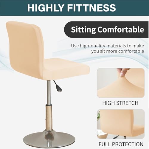 Housse tabouret de bar imperméable beige : protégez vos chaises des taches