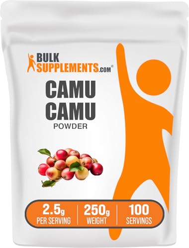 BulkSupplements.com Camu Camu Powder - Vitamin C Support Superfood Supplement Vegan & Gluten Free 2.5g per Serving 250g (8.8 oz) (Pack of 1)