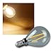 Produktbild ChiliTec LED Tropfen Glühlampe 4W 40W E14 Filament Kugel Glühfaden-Lampe klar Warmweiß