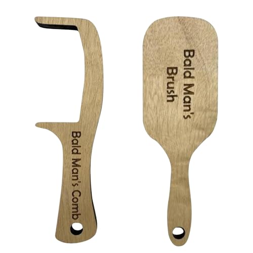 1Pc Bald Comb and 1Pc Bald Brush Interesting Combs Creative Combs Funny Gifts Gifts for Men