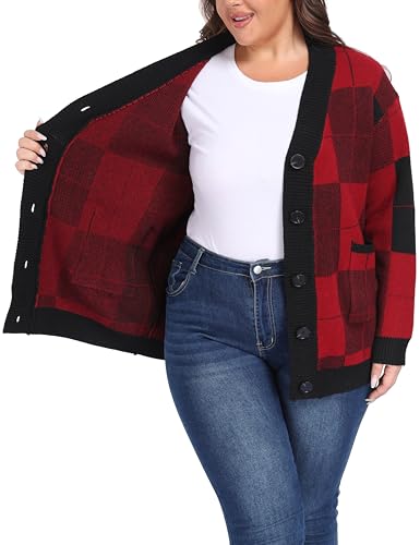 Image of Shiaili Warm Plus Size Sweater Coats Soft Stretched Cardigan for Women